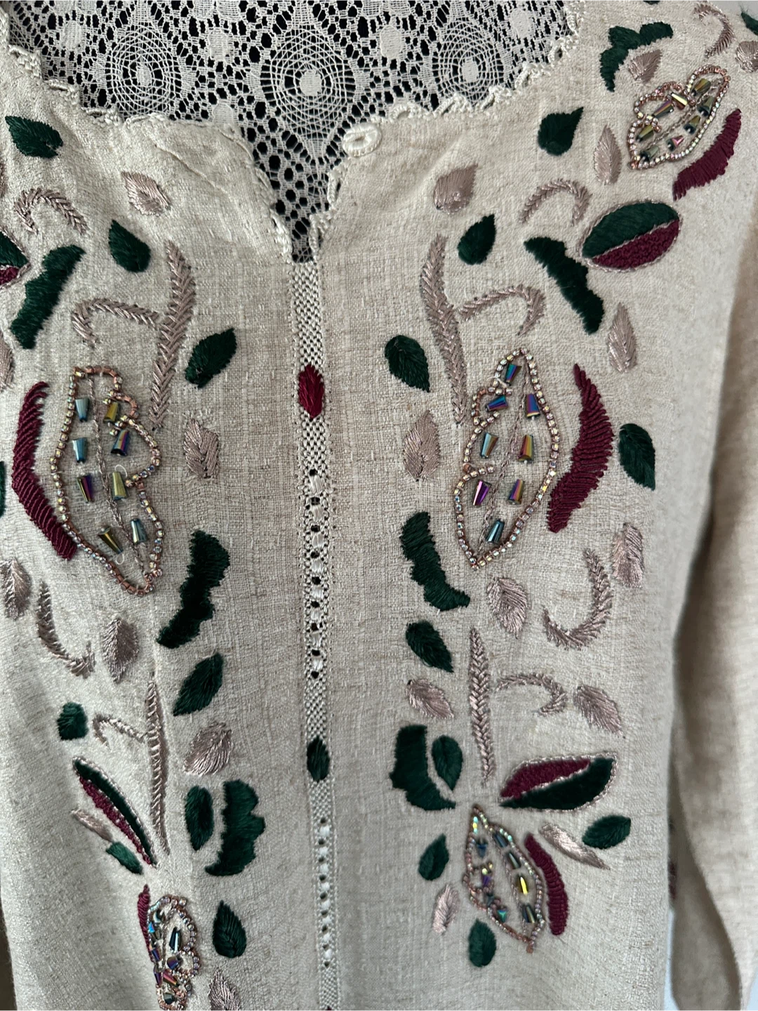 Embroidered Linen Kaftan - New - $95 - photo 4