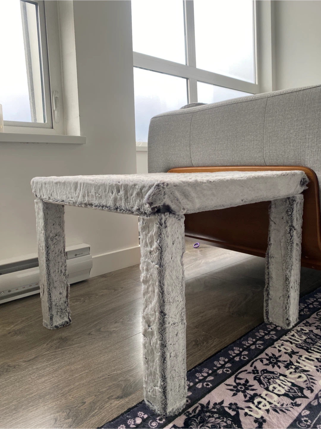 Faux Fur Accent Table