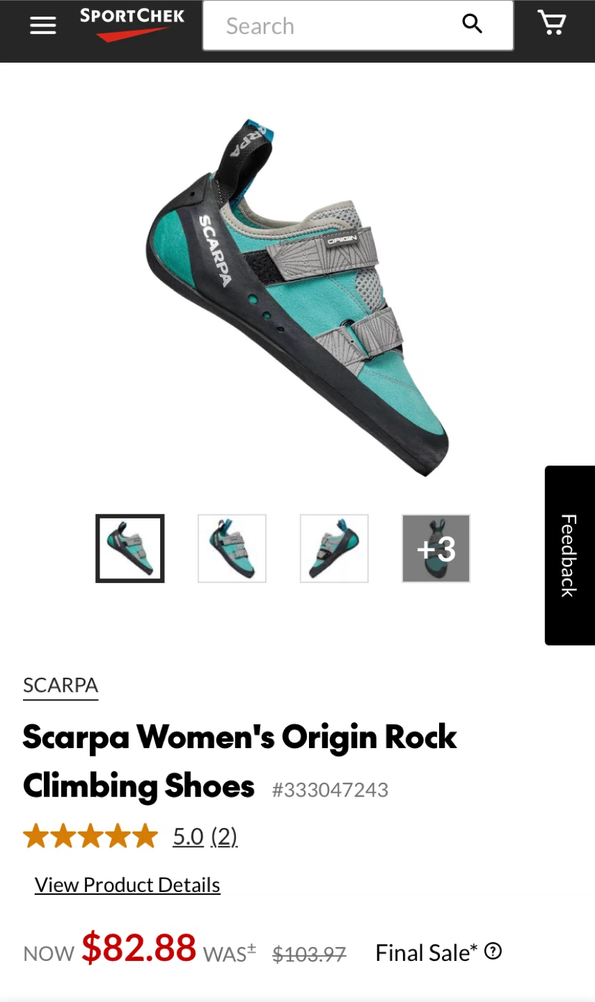 Scarpa Women's Origin Rock Climbing Shoes