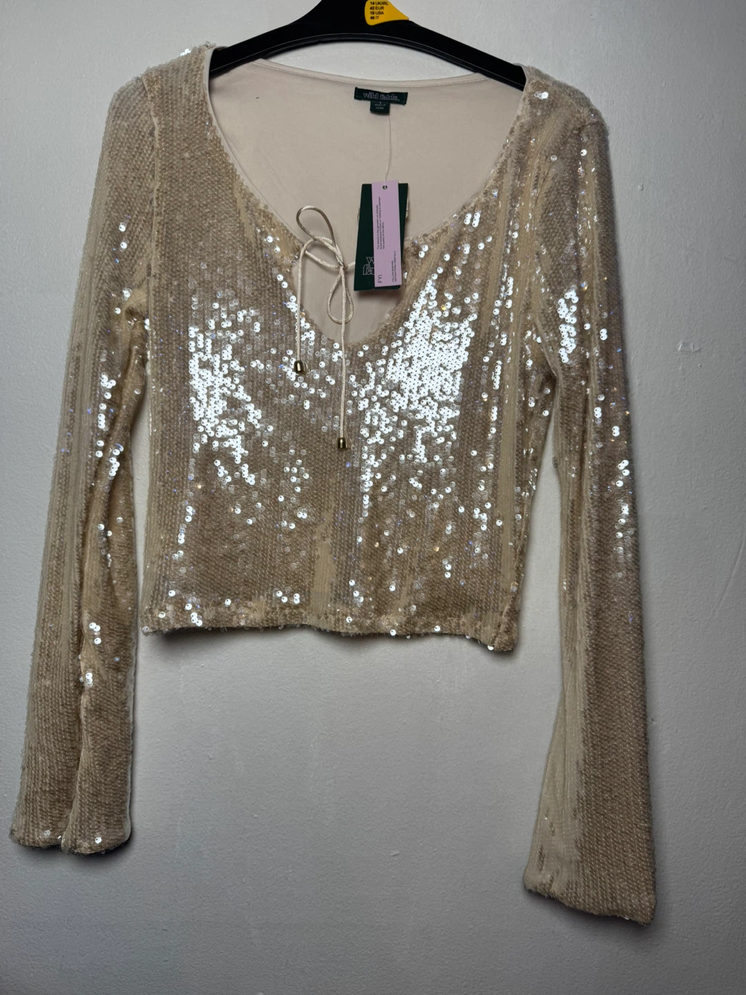 Wild Fable Sequin Long Sleeve Top - Size S