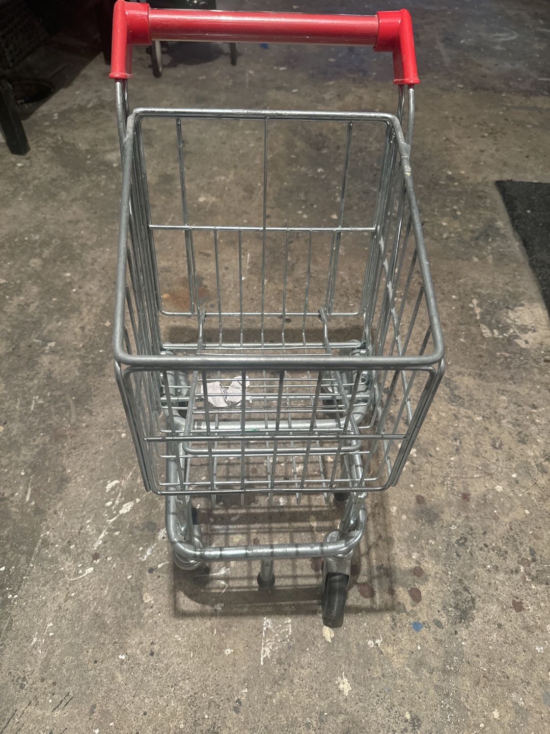 Mini Shopping Cart with Red Handle - photo 2