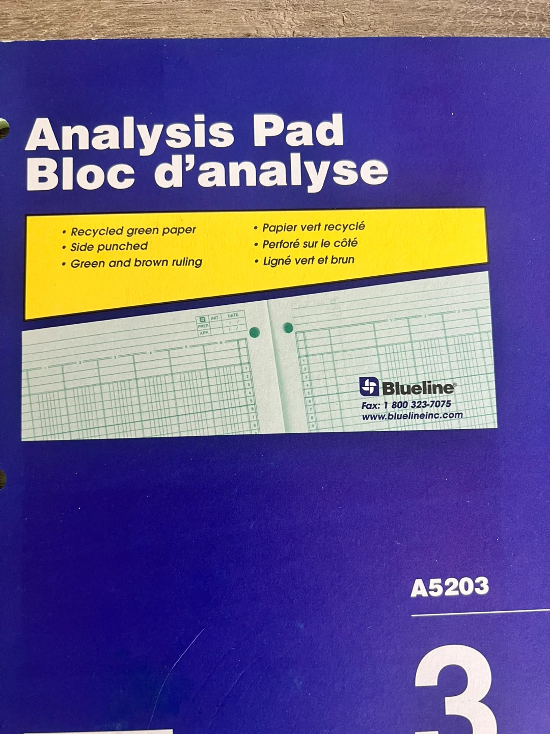 Blueline A5203 Analysis Pad - 3 Columns - photo 5
