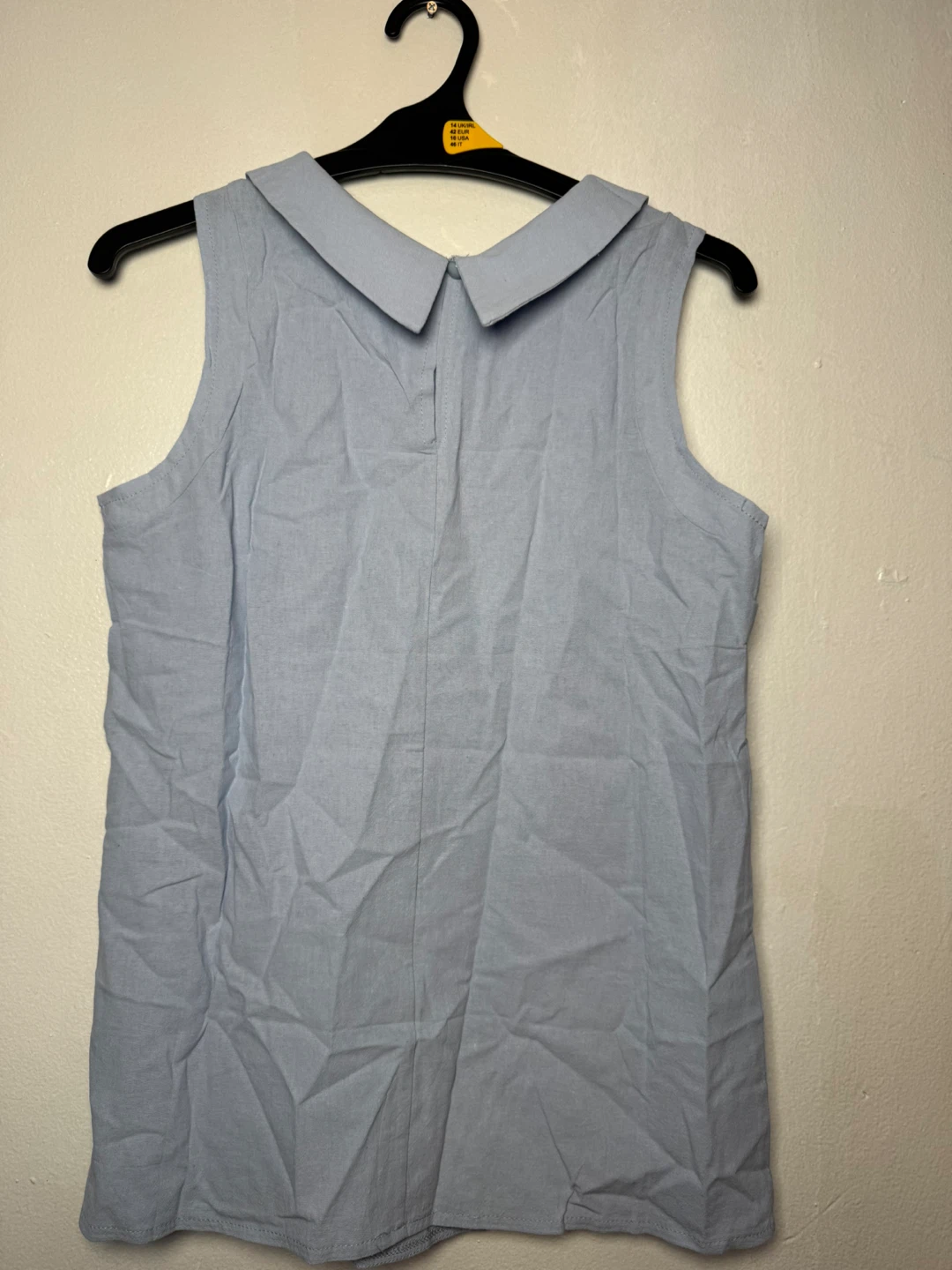 Light Blue Sleeveless Collared Top