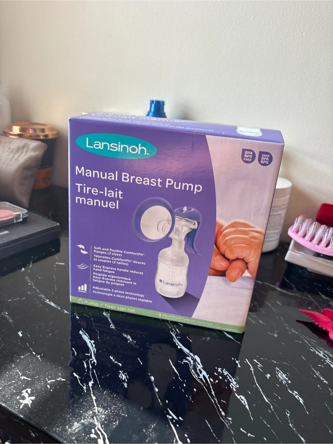 Lansinoh Manual Breast Pump with ComfortFit Flanges