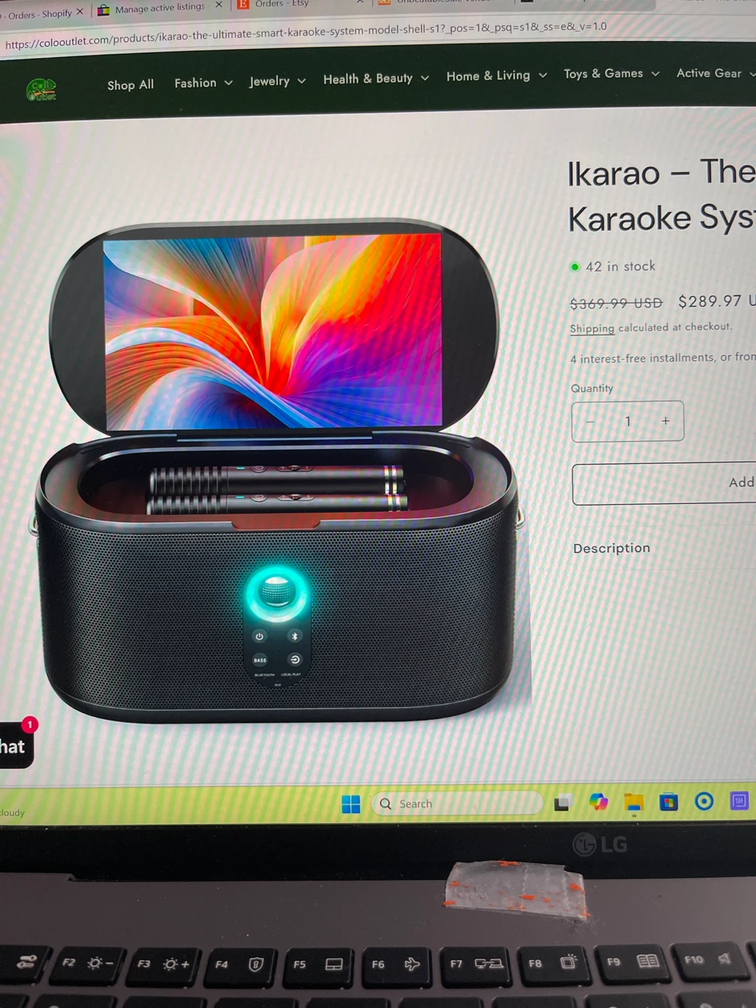 Ikarao Shell S1 Smart Karaoke System with 10.1" Touchscreen