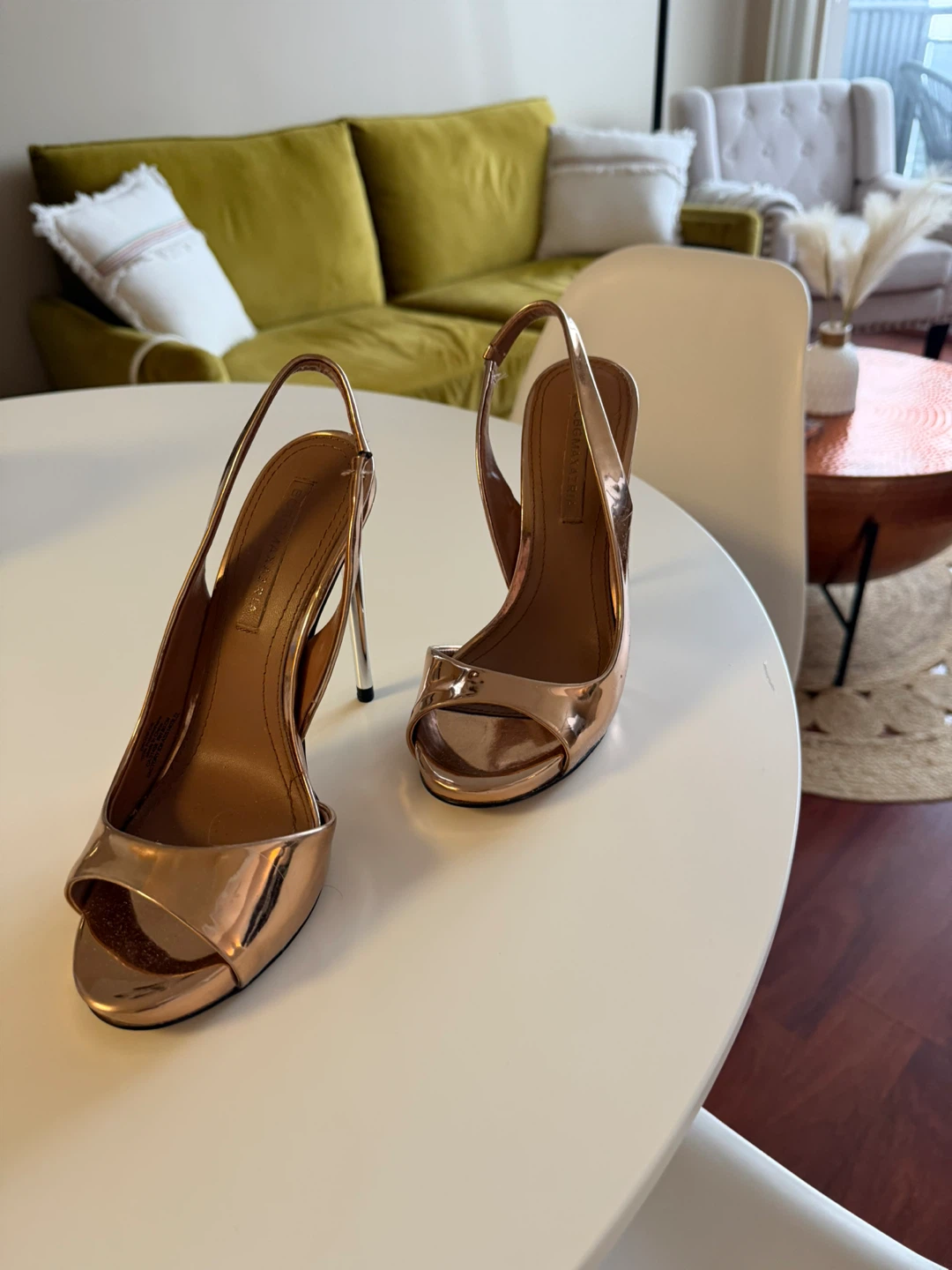 BCBGMAXAZRIA Rose Gold Slingback Heels - photo 3