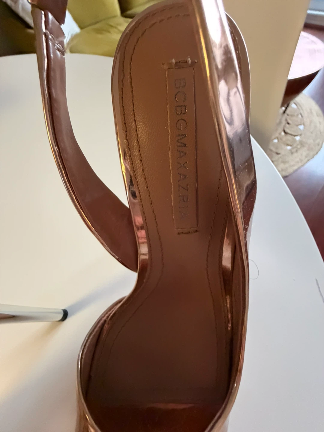 BCBGMAXAZRIA Rose Gold Slingback Heels - photo 2
