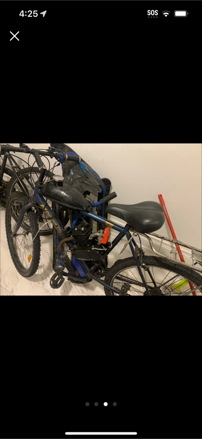 Blue Motorized Bicycle - photo 2