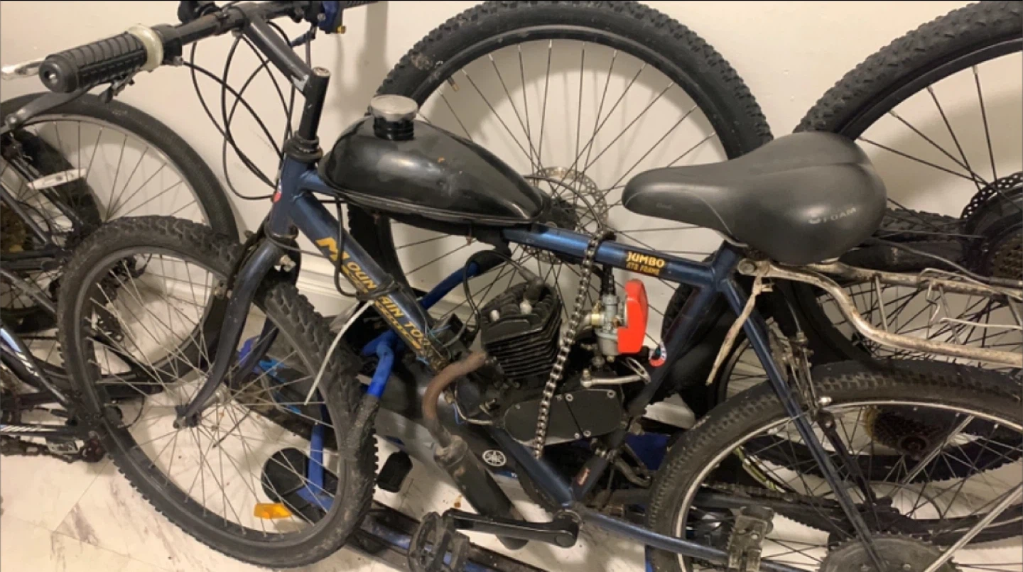 Blue Motorized Bicycle - photo 3