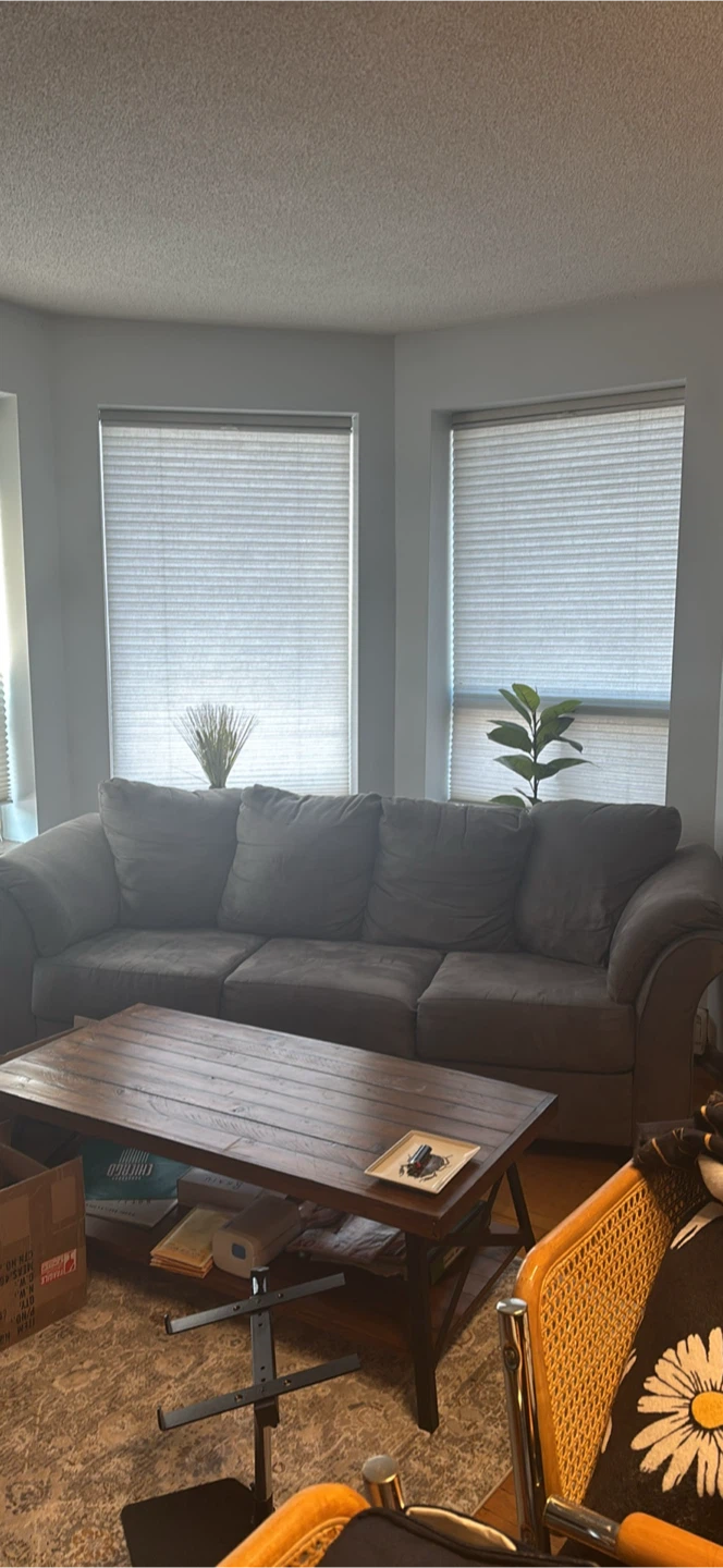 Grey Suede Couch - photo 3