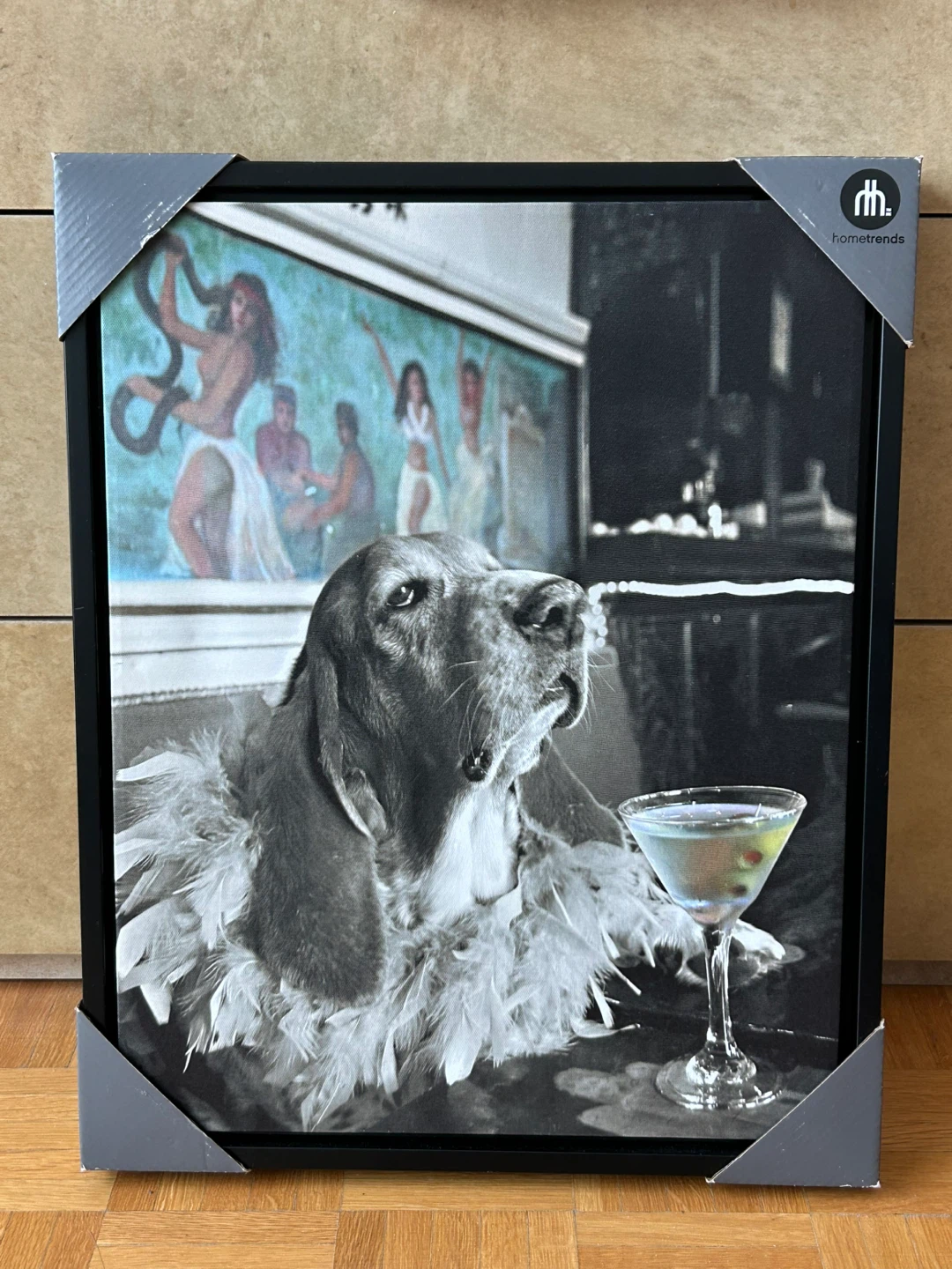 🥕Brand New Sealed Home Trends Canvas Martini Basset Hound