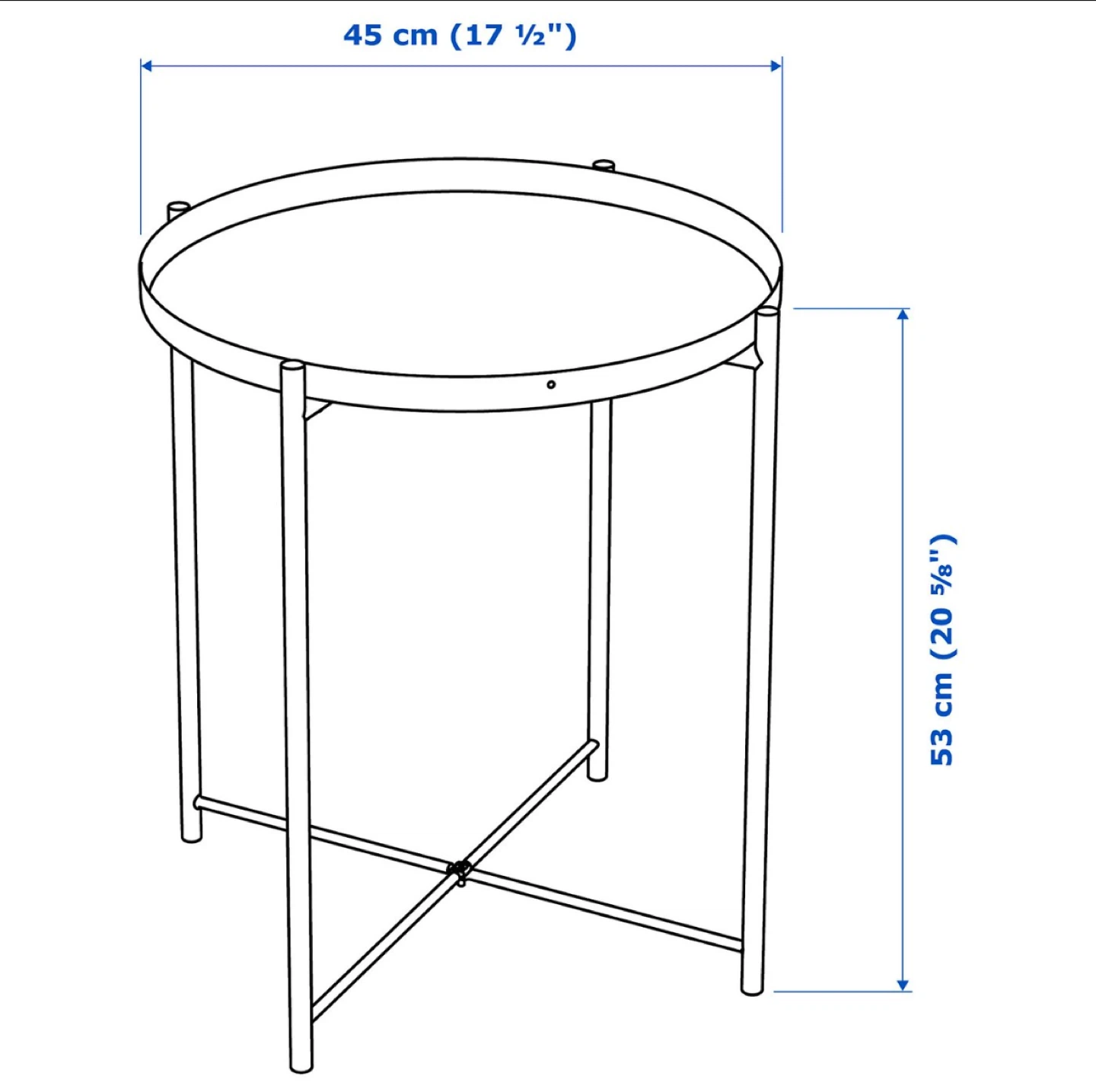 IKEA GLADOM Tray Table - Black side table - photo 3