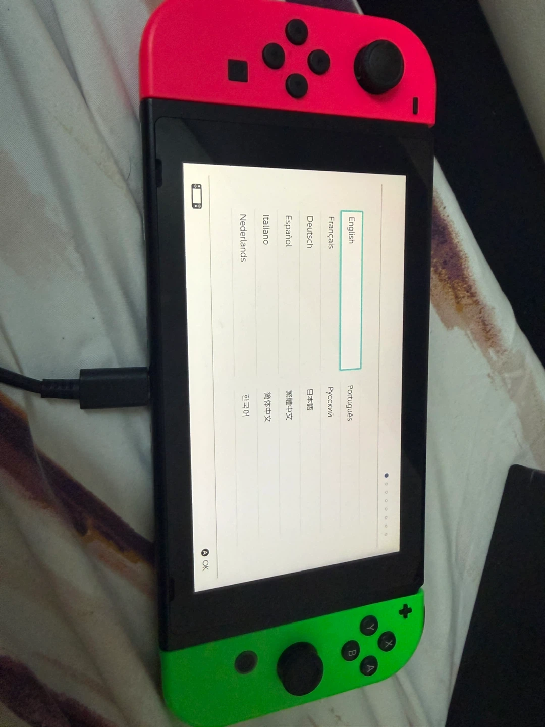 Nintendo Switch Console with Neon Red and Green Joy-Cons - photo 3