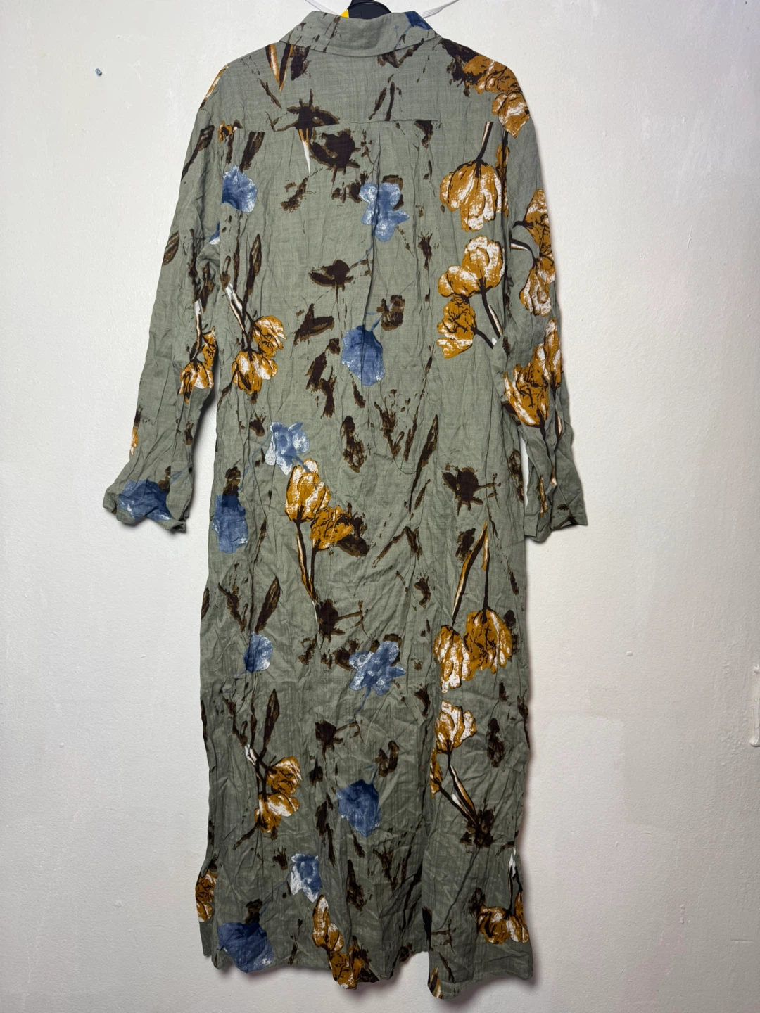 Floral Print Button-Down Dress - Size L - photo 2