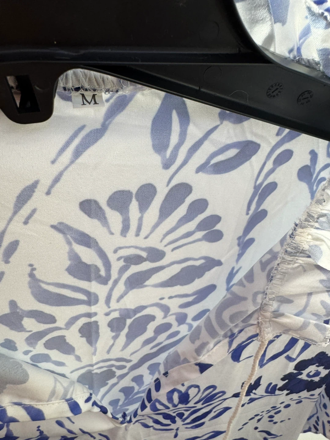 White & Blue Floral Print Maxi Dress - Size M - photo 3