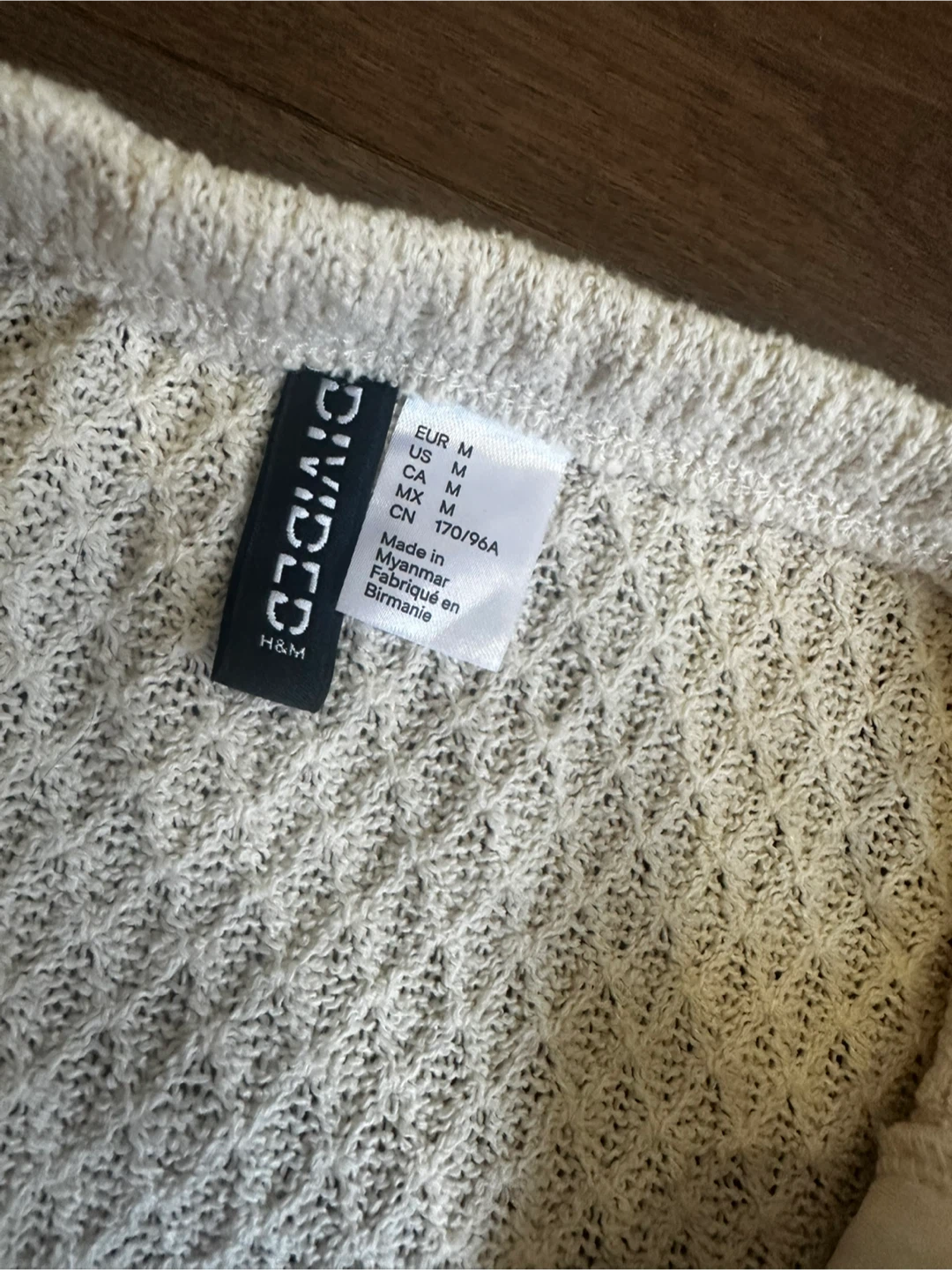 H&M Cream Knit Strapless Top - Medium - photo 3