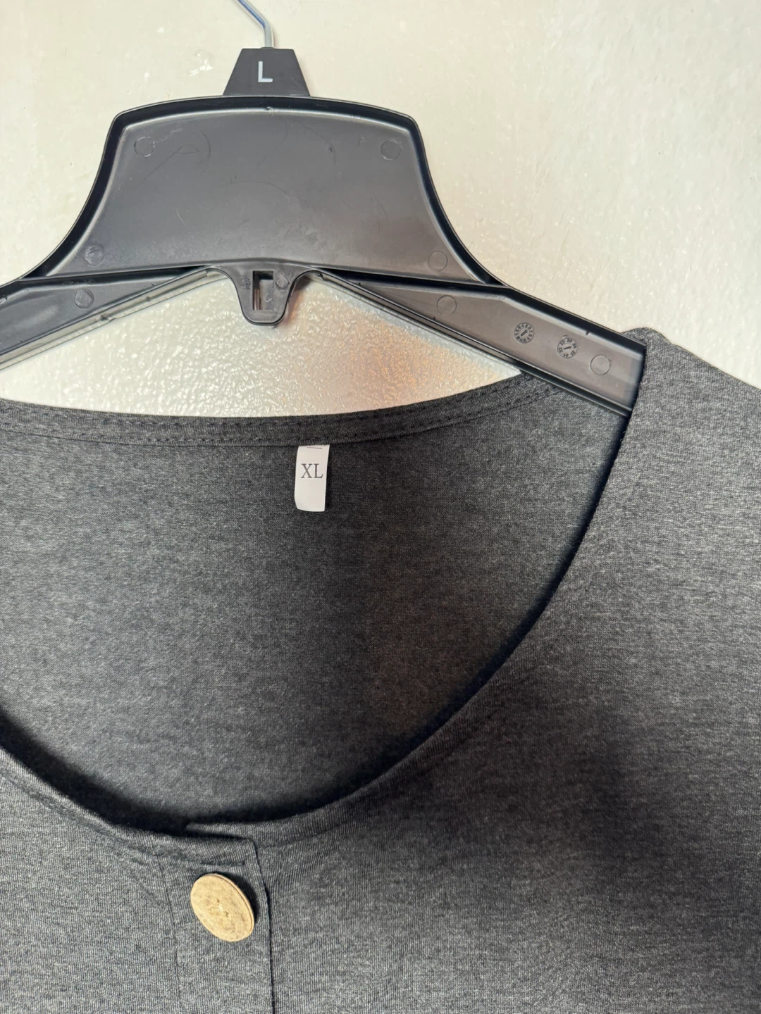Women's Long Sleeve Gray Button-Front Dress - Size XL - photo 3