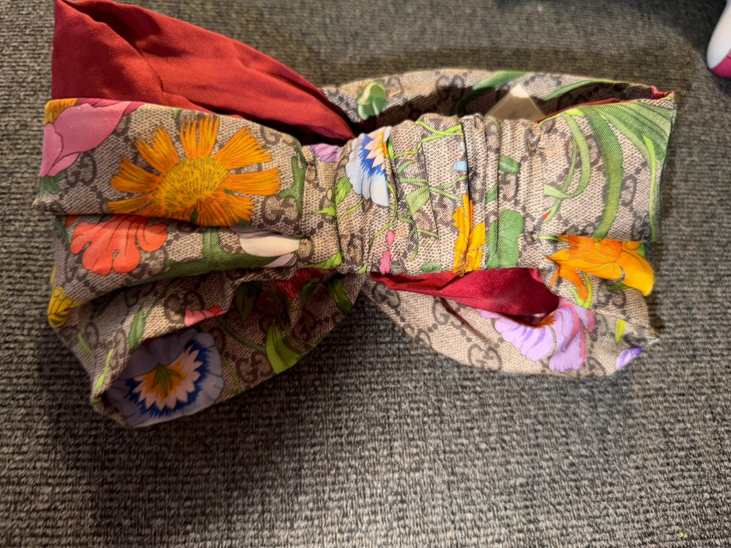 Gucci Floral GG Canvas Twisted Headband - photo 2