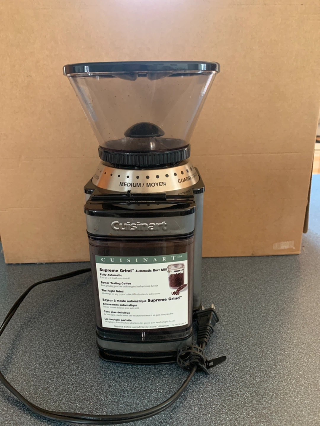 Cuisinart Supreme Grind Automatic Burr Mill Coffee Grinder