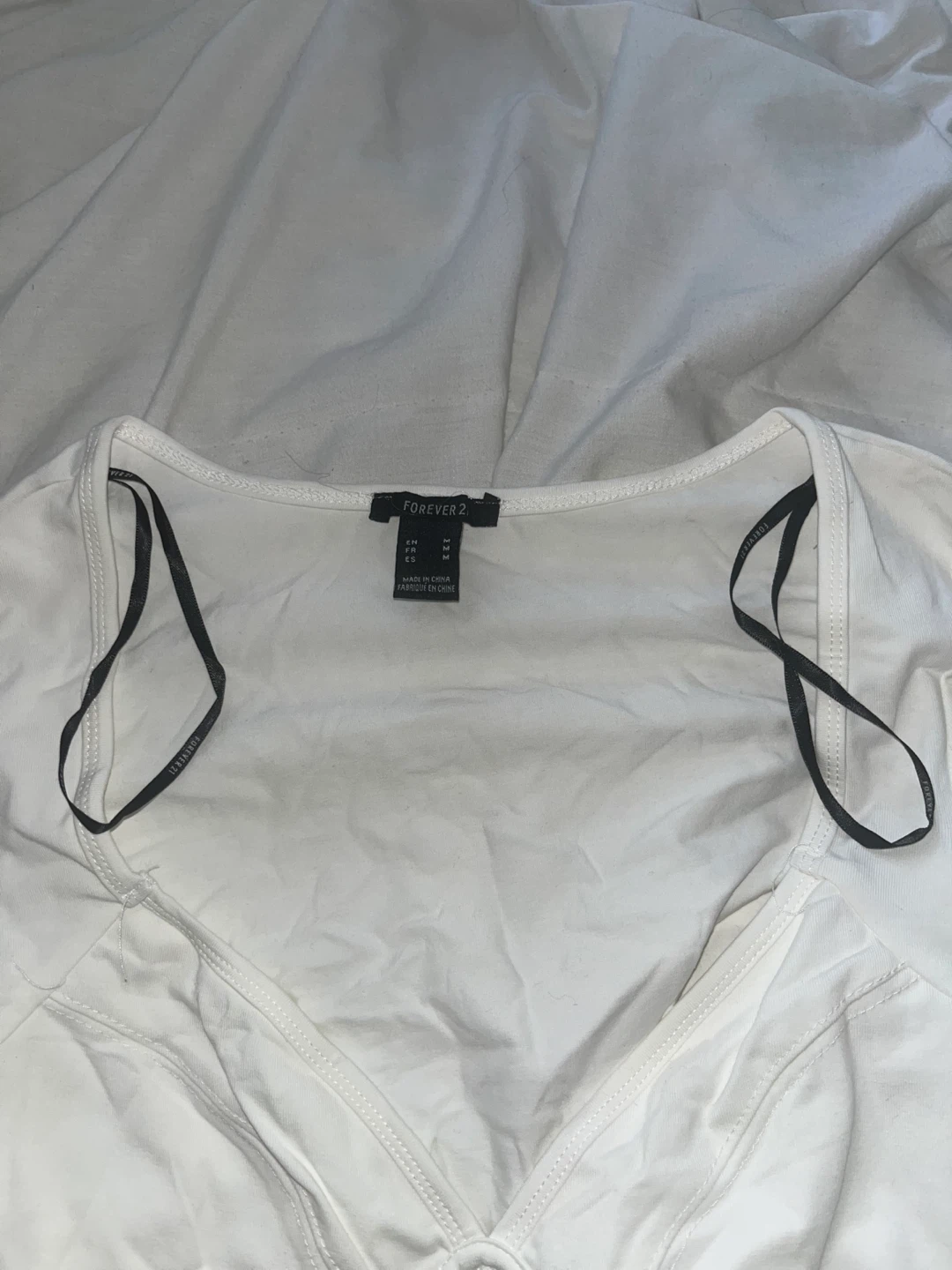 Forever 21 White Long Sleeve Corset Top - photo 2