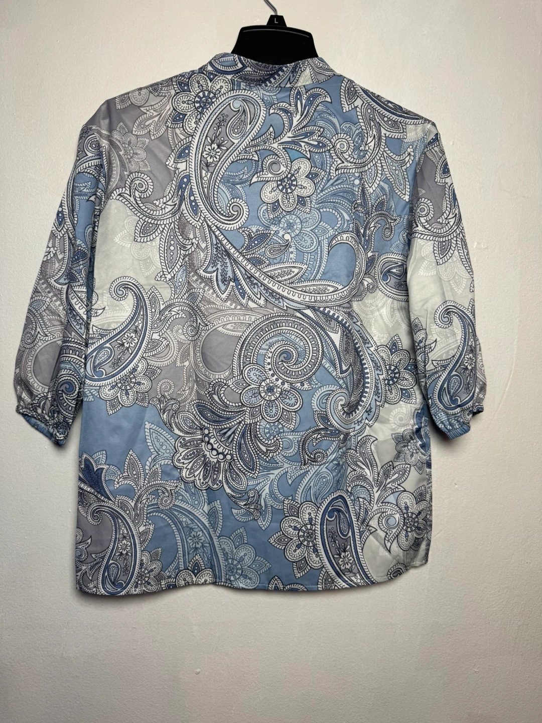 Blue Paisley Print Blouse - Size S - photo 2