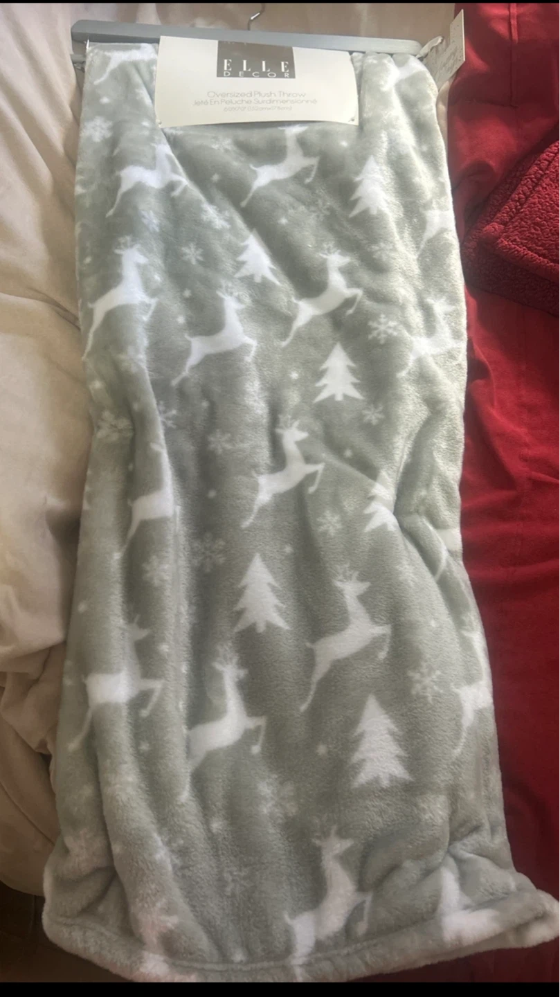 Plush Throw Reindeer Snowflake 🥕 - photo 2