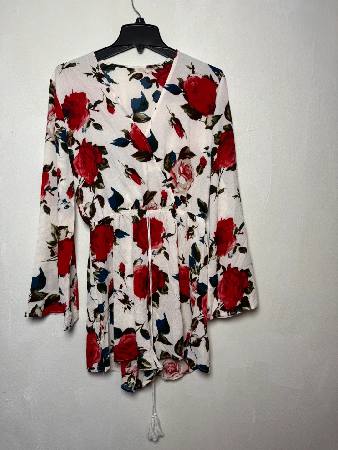 Women's Floral Print Romper Size L