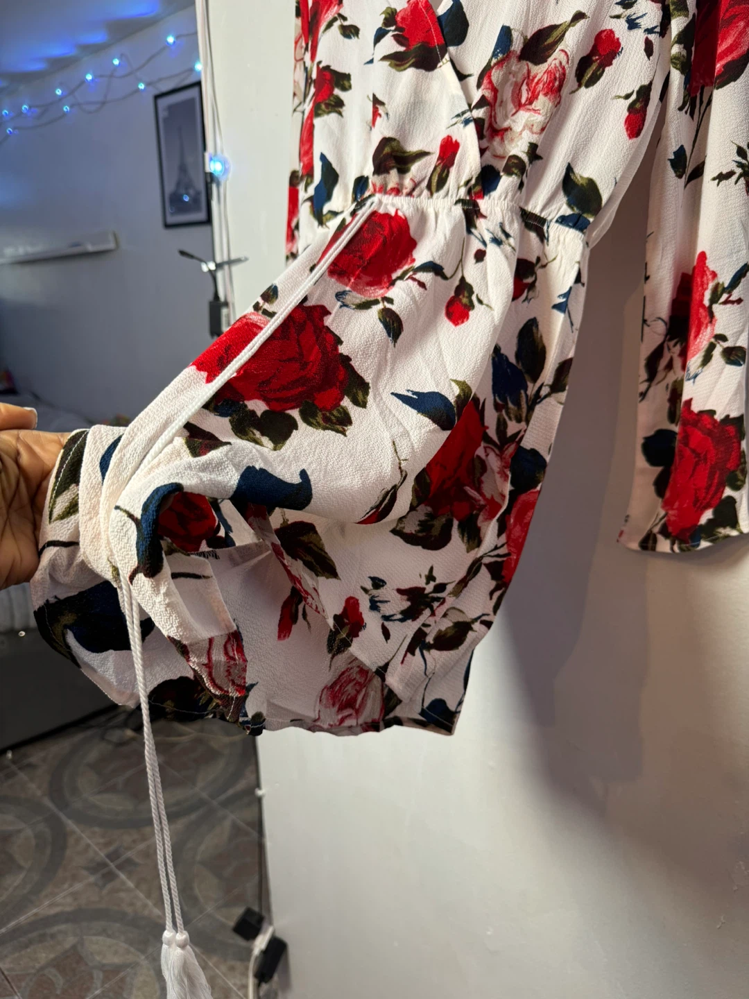 Women's Floral Print Romper Size L - photo 3