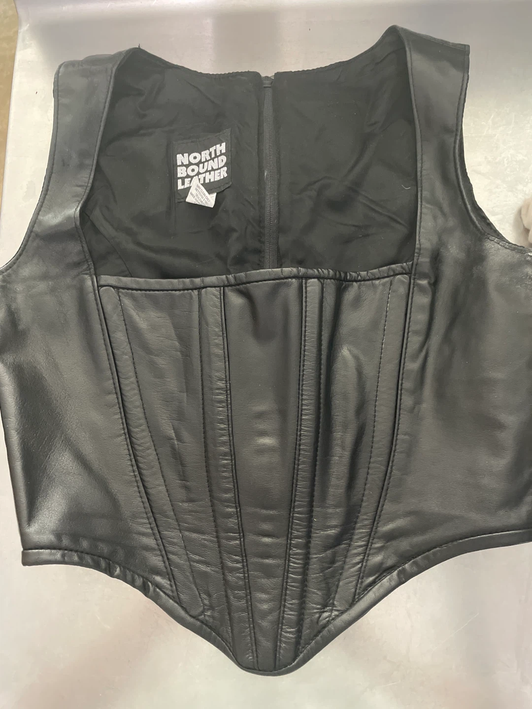 North Bound Leather Corset Vest and Skirt Set - Size M