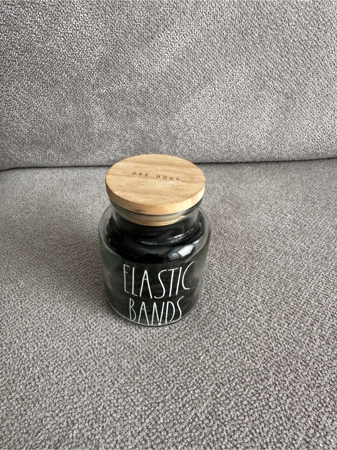Rae Dun Glass Jar with Elastic Bands- $5 - photo 2