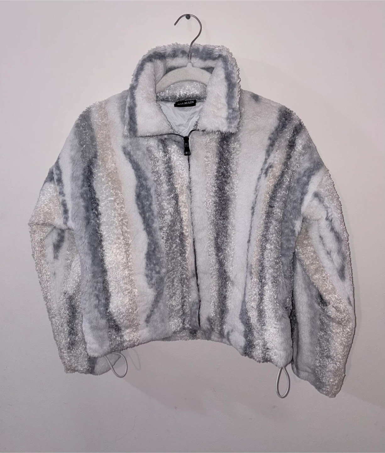 Balmain Paris Faux Fur Striped Jacket women