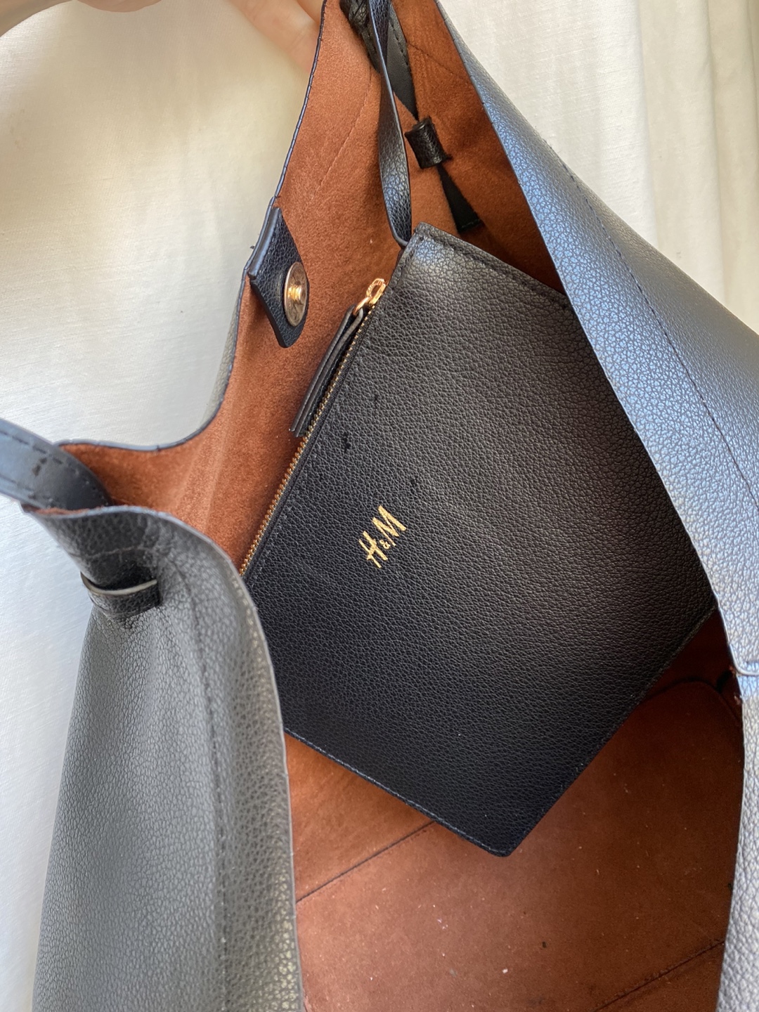 Black Tote Bag with Pouch - photo 2
