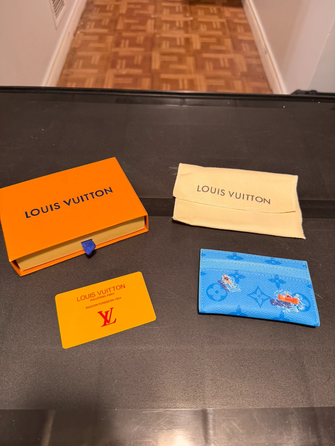 Louis Vuitton "Upside Down" Card Holder Blue