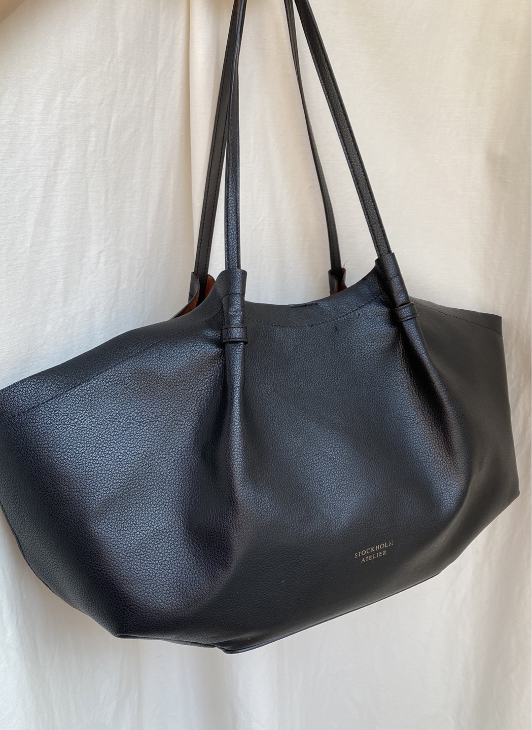 Black Tote Bag with Pouch