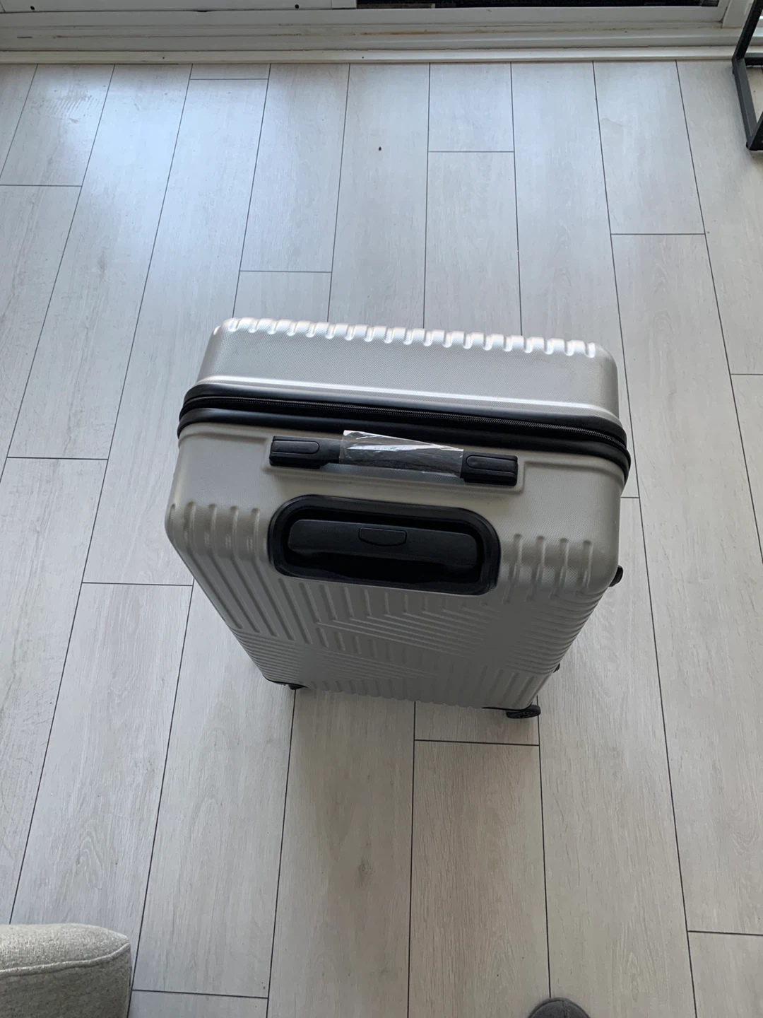 Medium Silver Hardside Spinner Suitcase
