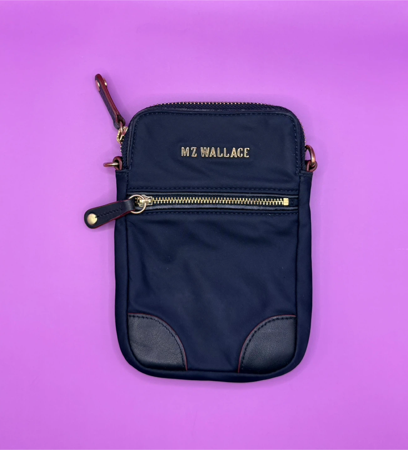 MZ Wallace Navy Nylon Crossbody Bag with Chain and Strap - photo 3