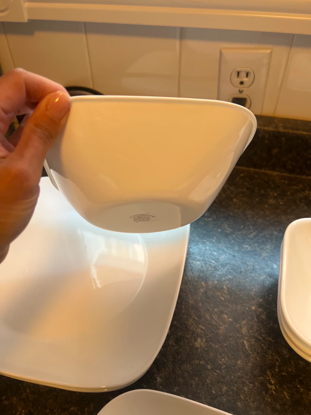 15 piece Corelle White Square Plates and Bowls Set - photo 5