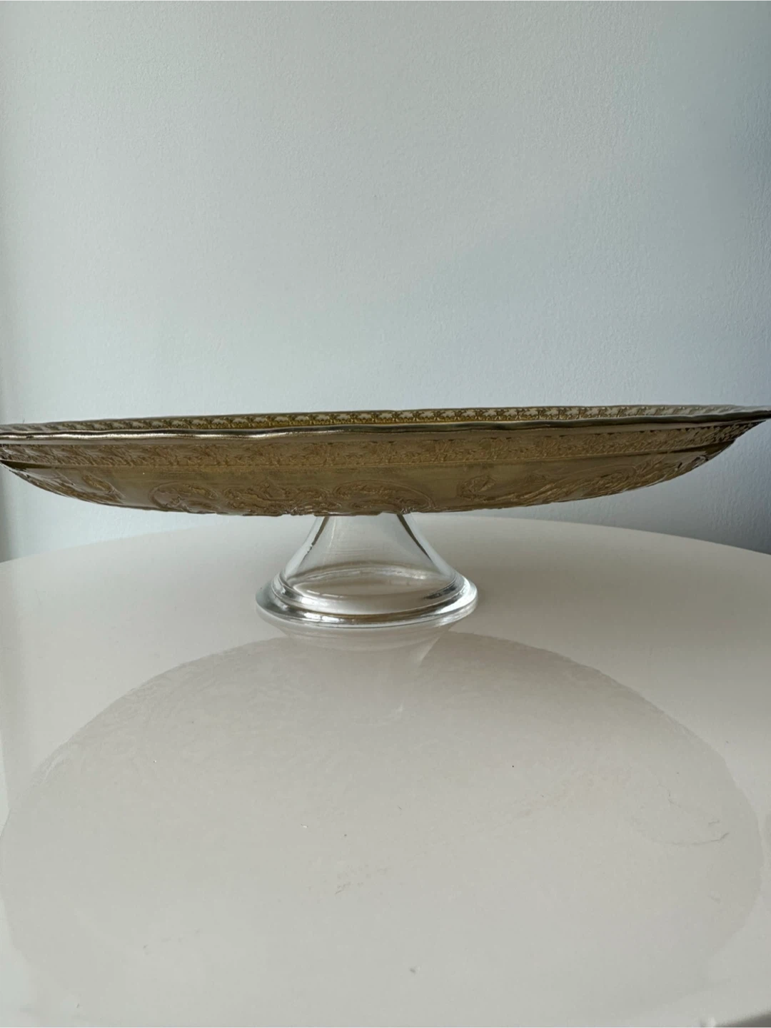 🥕 Ornate Glass Pedestal Cake Stand 🍰✨ - photo 2