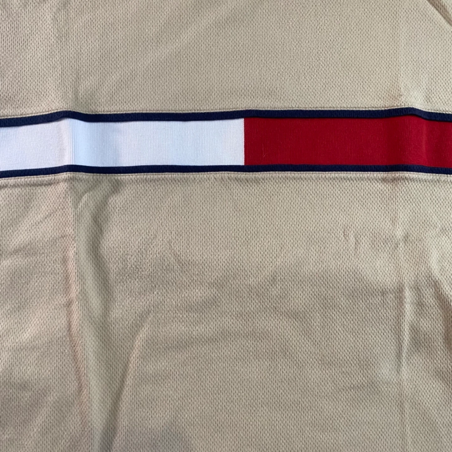 Vintage Tommy Hilfiger L/G Men's Tan Striped Shirt - photo 2