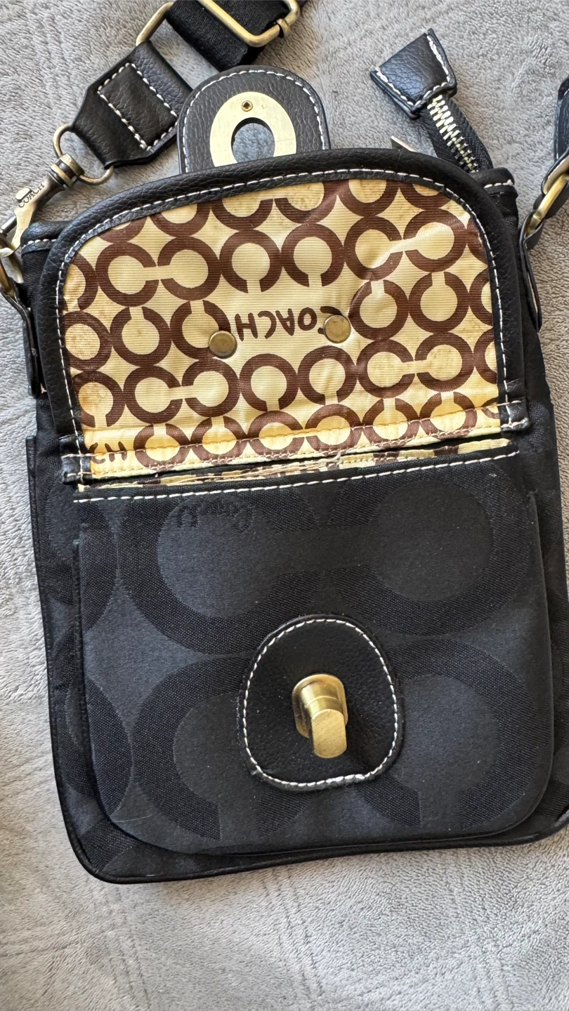 Coach Black Canvas Logo Turn-lock Crossbody Bag - photo 3