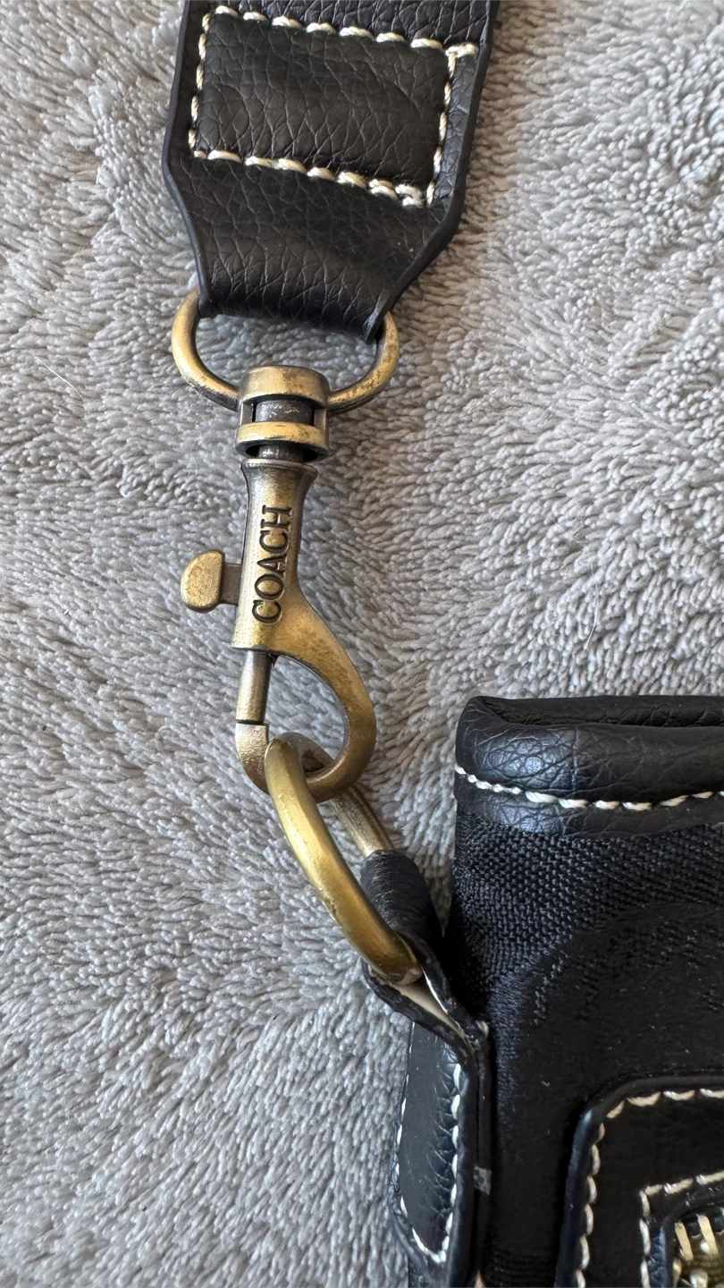 Coach Black Canvas Logo Turn-lock Crossbody Bag - photo 2