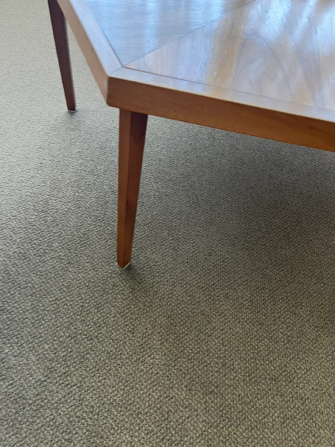 Walnut Hexagonal Wood Coffee Table - photo 2