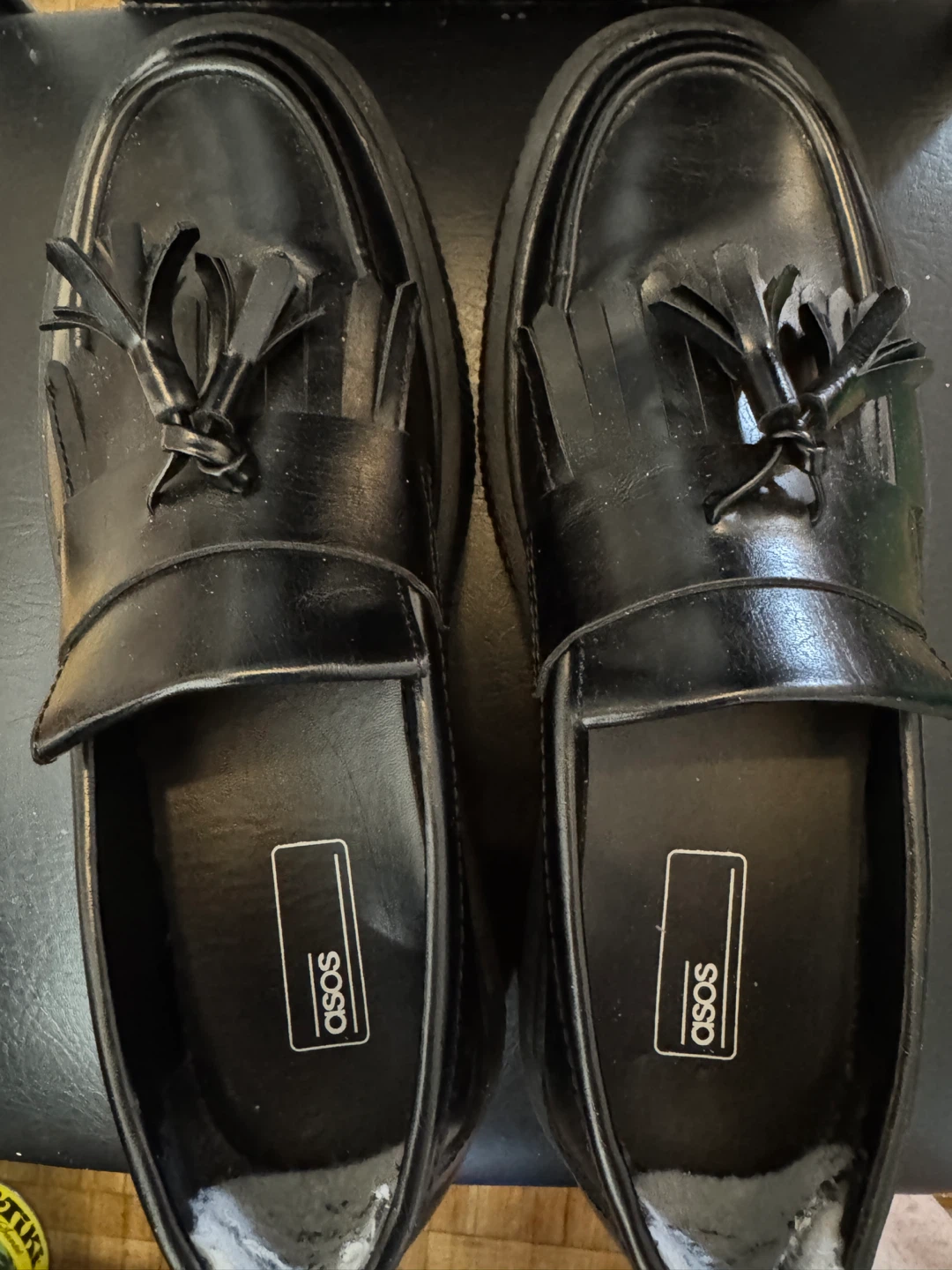 ASOS Black Tassel Platform Loafers Size 9 🥕 - photo 3