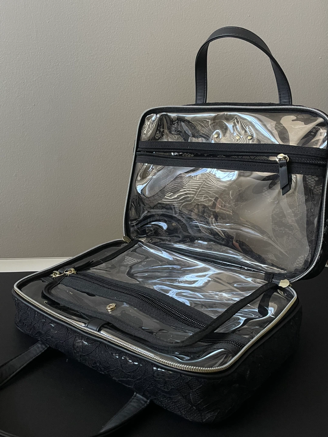 Victoria's Secret Black Lace Cosmetic Bag - photo 4