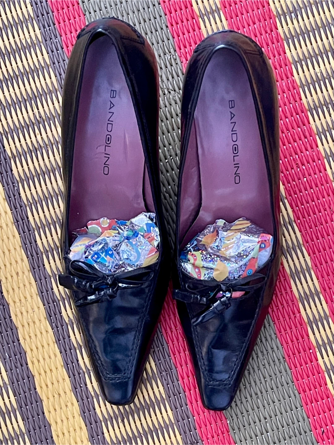 🥕Bandolino Women's Black Leather High Heel Pumps Size 7M