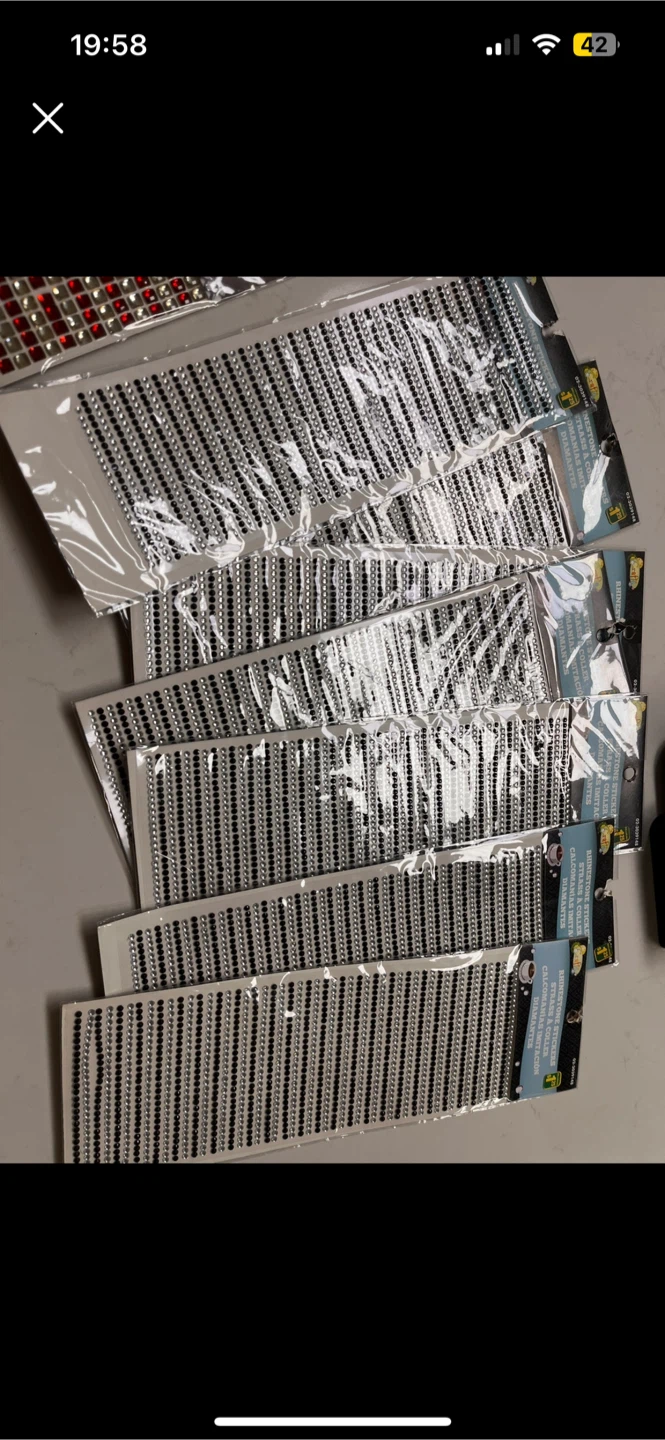 Rhinestone Strips - Black & Silver FREE W OTHER ITEMS