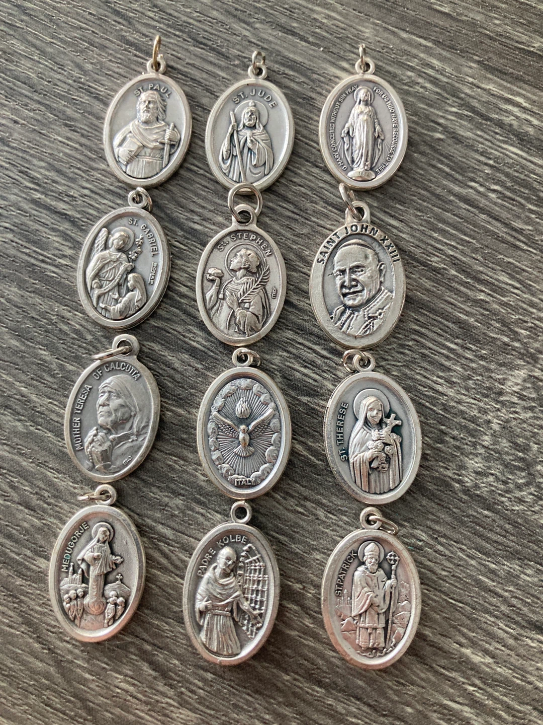 Lot of 12 Religious Saint Medals
