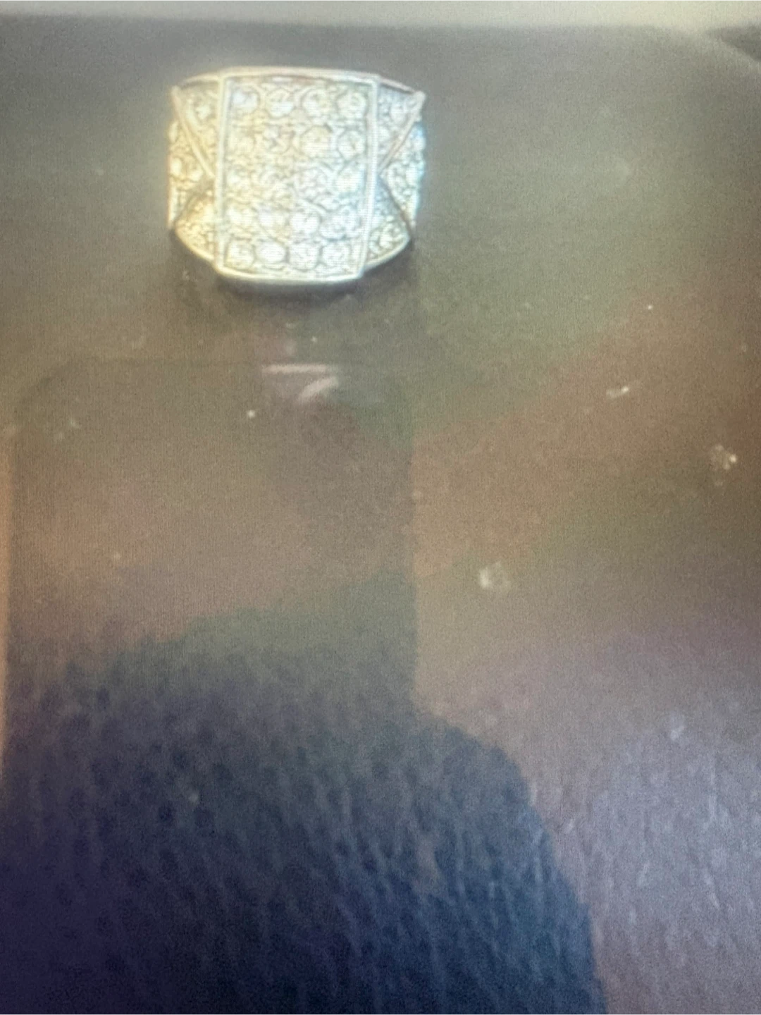 Bague style Art déco ornée de strass argentés - photo 5