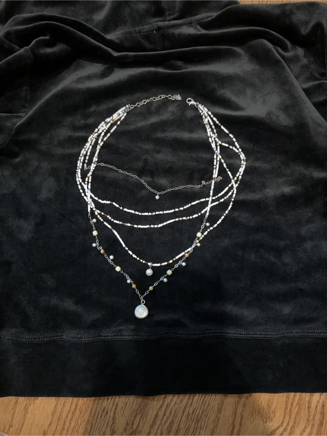 Silpada Pearl Sterling Silver MOP Tier Strands White Necklace