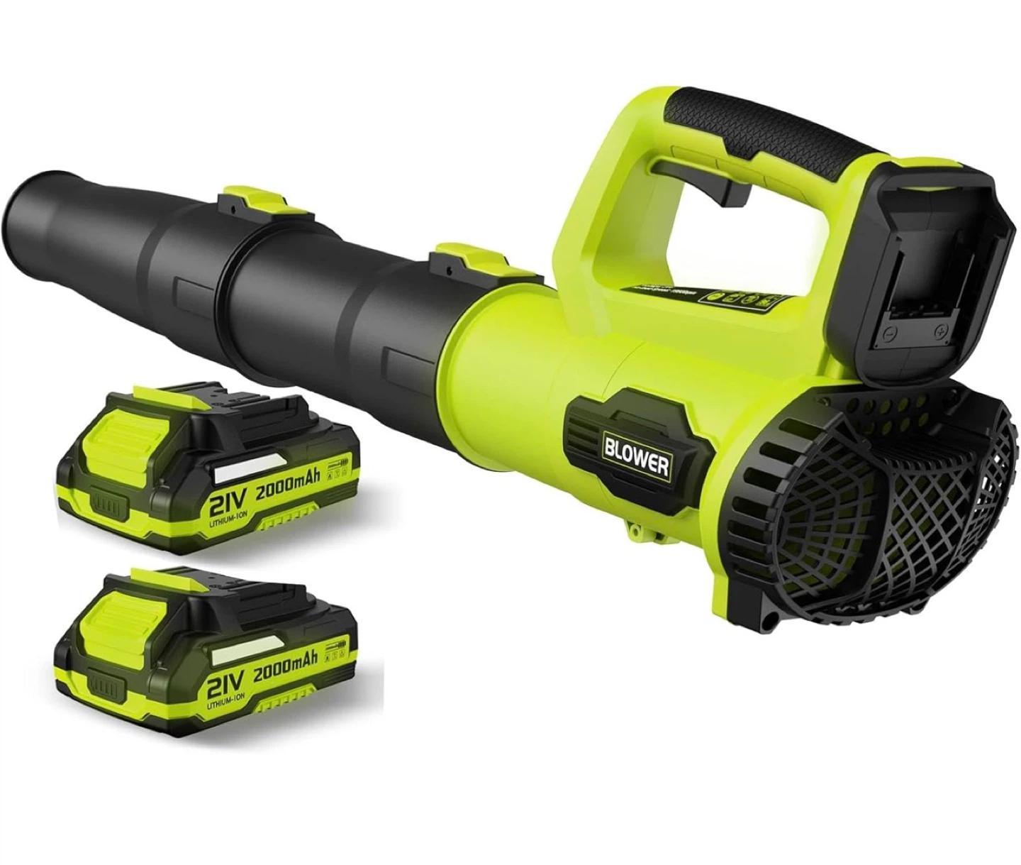 Cordless Leaf Blower with 2x 21V 2000mAh Batteries